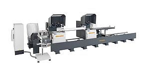 elumatec DG 142 XL Doppelgehrungssäge für PVC. Alle Bilder: elumatec